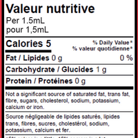 Classique Cola , Nutrition Fact table
