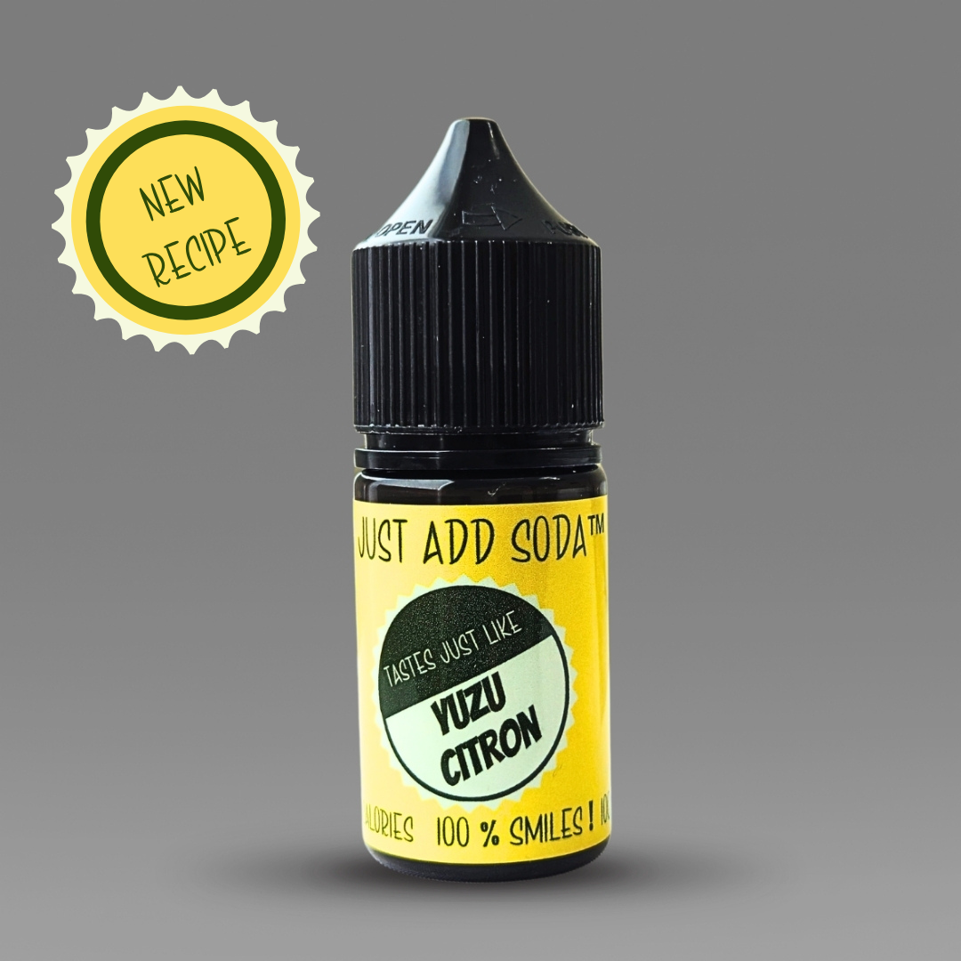 Yuzu Citron sparkling water flavor drops, Just Add Soda premium Japanese citrus experience