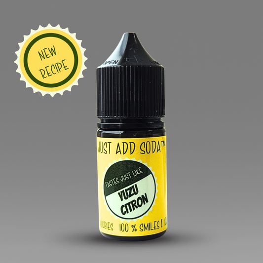Yuzu Citron sparkling water flavor drops, Just Add Soda premium Japanese citrus experience