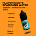 Mojito Flavor Drops bottle on a orange background